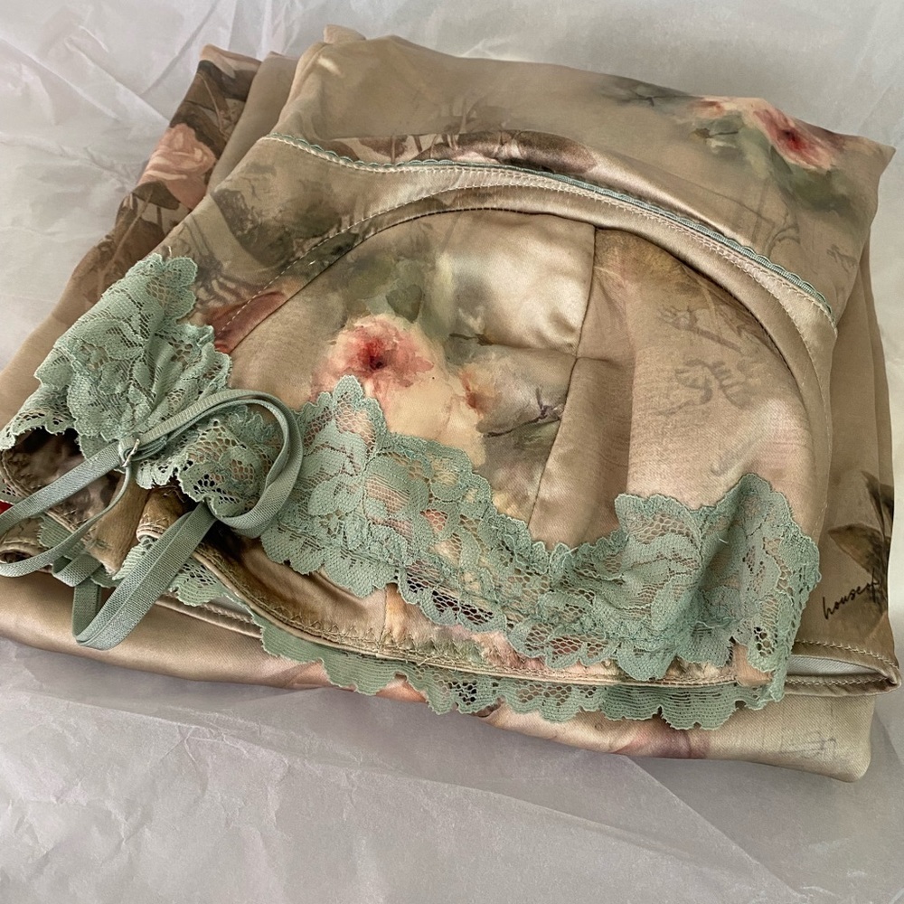 HOUSE OF CB 'Venus' Vintage Floral Midi Dress green corset style NWOT Sz XL A-C‎ - Picture 13 of 16